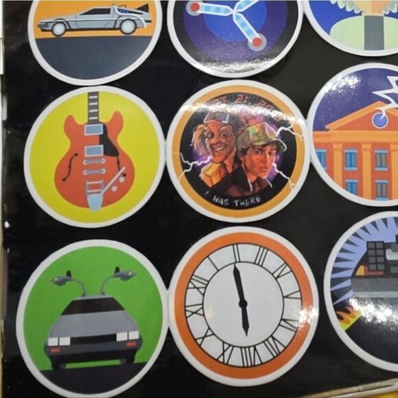 Back to the Future Sticker Set Waterproof Decals Variety Pack Iconic Movie Fans - Picture 4 of 4